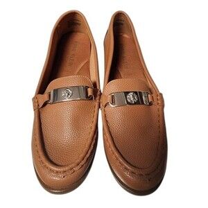 Anne Klein Naddie Loafer iFlex Size 11 Gold Tone Bit Camel Color
